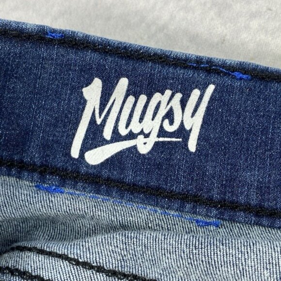 Mugsy Studio‎ Blue Jeans Men's 34x29 FLX3NSB Slim Straight Dark Wash Stretch - Picture 3 of 16